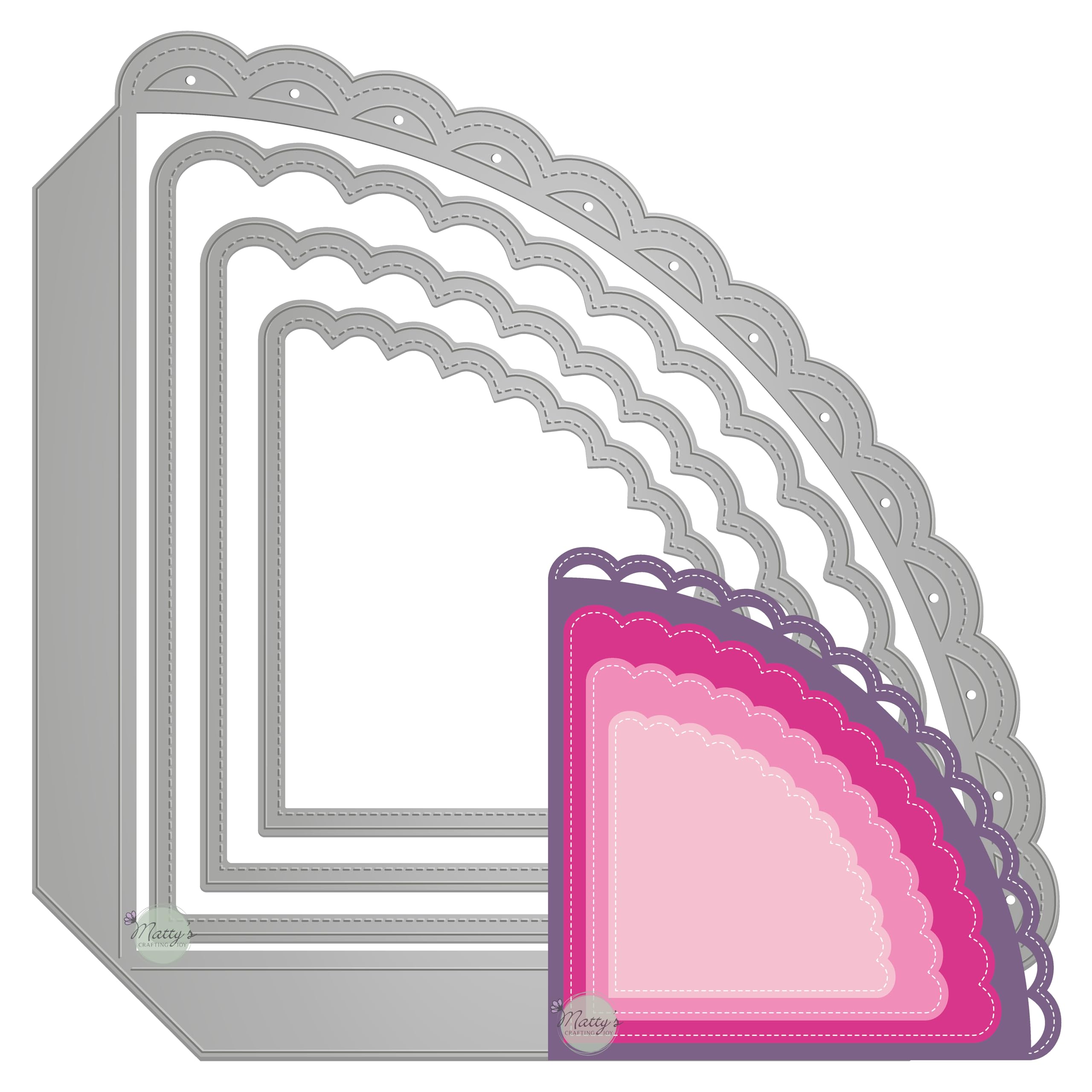 Amazon.co.jp: Matty's Crafting Joy ステッチ入り入れ子コーナー